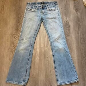 Y2k light wash flare low rise jeans